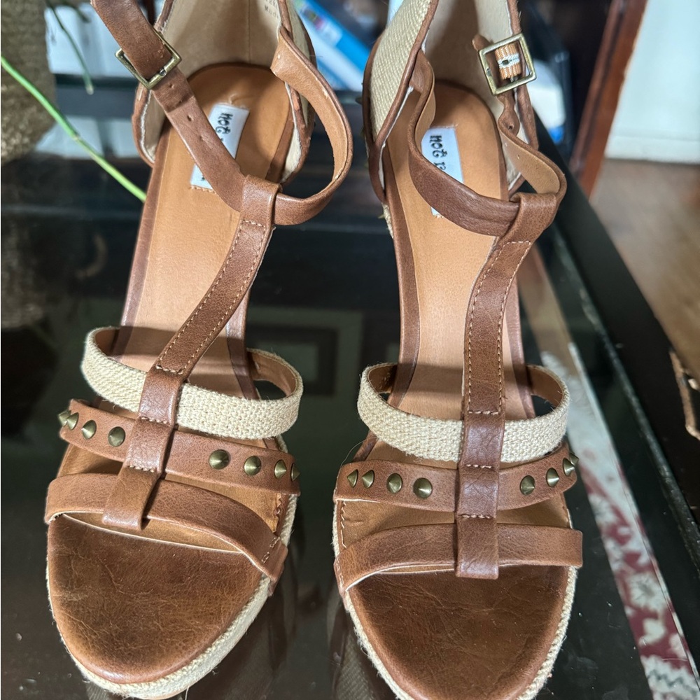 Not Rated Brown Studded Women's Sandals 9.5